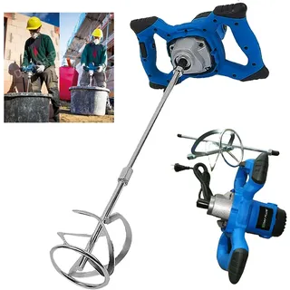 Rührwerk Farb- / Betonmischer 2600W Profi Mörtelrührer Rührgerät Zementrührer - Soft Start - mit 6-Gang Getriebe - 2m Gummikabel - inkl. Rührer 120x590mm