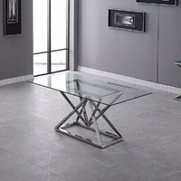 Säulentische Silberne Tische Glastische Tisch Luxus JVmoebel