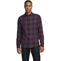 JACK & JONES Gingham Twill Langarmhemd Port Royale L