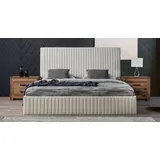 Xlmoebel Schlafzimmer-Set Luxus Schlafzimmermöbel in Weiß mit Bett und Nachttischen, (3-tlg., 3tlg Schlafzimmer Set (Bett + 2x Nachttische), Hergestellt in Europa weiß