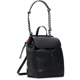 DESIGUAL Half Logo Luena Rucksack Schwarz