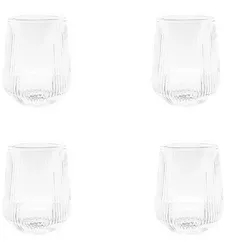 Gläser Trinkgläser Set geriffeltt 430ml