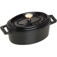 Staub Cocotte 15 cm oval schwarz