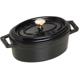 Staub Cocotte 15 cm oval schwarz