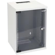 HMF 63409-07 Serverschrank Netzwerkschrank 9HE Wandgehäuse 10 Zoll, Rack Lichtgrau