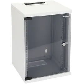 HMF 63409-07 Serverschrank Netzwerkschrank 9HE Wandgehäuse 10 Zoll, Rack Lichtgrau