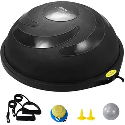 VEVOR Gymnastikball Fitnessball Sportball Yogaball 66cm Halb Schwarz Balance