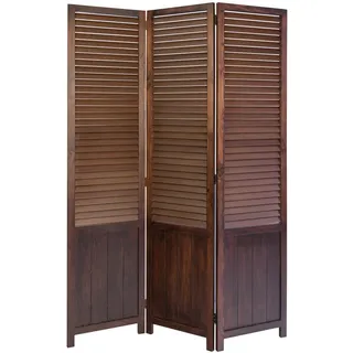 Homestyle4u Paravent Raumteiler Holz Trennwand Sichtschutz Braun 1358 - Gr.: onesize
