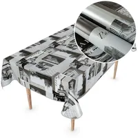 ANRO Wachstuchtischdecke Wachstuch Tischdecke abwaschbar Wachstischdecke Plastik-Tischdecken Glatt 240x140cm