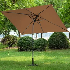 Svita Sonnenschirm Set 300 x 200 cm Braun