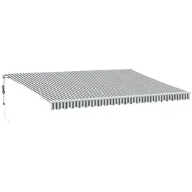 vidaXL Markise Automatisch Anthrazit & Weiß 500x350 cm
