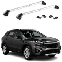 Omac Dachträger Querträger TÜV geprüft für Suzuki S-Cross 2022-2026 – Abschließbar (4 Schlösser) – Max 100 kg – Robuste Befestigung Silber