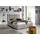 aea Designer Bett Schlafzimmer Betten Textil Leder Hotel Luxus Polster Samt 200x200 - Grau