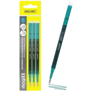 ONLINE USV-Systeme ONLINE® magiXX Gelschreiberminen türkis 0,7 mm 3 St.