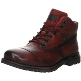 Bugatti Schnürstiefeletten für Herren, rot, Gr. 42 EU