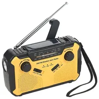 yozhiqu Outdoor-Handkurbel, digitales FM-AM-Radio, Solarradio, Taschenlampe Radio gelb
