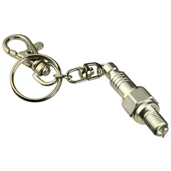 Schlüsselanhänger Zündkerze silber