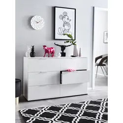 Schubkastenkommode WIMEX "Easy", weiß, B:130cm H:83cm T:41cm, Sideboards
