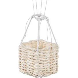 Beliani Wandobjekt Ballon Bemba Rattan 60 cm Naturfarben