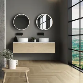 ML-Design PVC Bodenbelag Click Vinyl-dielen, Vinylboden, 61cmx12,8cmx4,2 mm, Dicke 4,2mm, 1,56m2/20 Dielen, Fischgrät Eiche Natur Braun, Holzoptik, wasserfest, Belastungsklasse 34