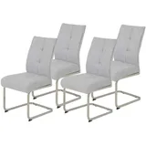 Hela Schwingstuhl Ines Mikrofaser grau 4er Set