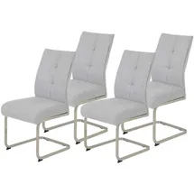 Hela Schwingstuhl Ines Mikrofaser grau 4er Set