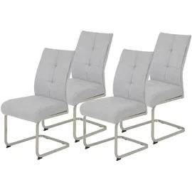 Hela Schwingstuhl Ines Mikrofaser grau 4er Set
