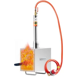 Vevor Tragbare Propan-Schmiede von 1-Brenner-Hufschmiede, 2600°F Gasschmiede für die Werkzeug- und Messerherstellung, quadratische Gasschmiedewerkzeuge und -ausrüstung aus Edelstahl mit großer