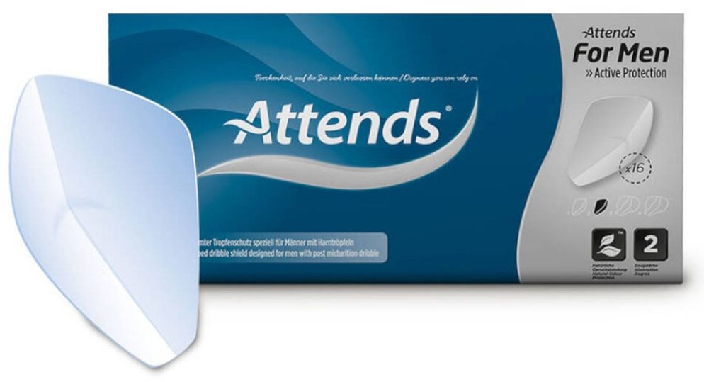 Attends® For Men 2 16 pc(s) serviettes hygiénique(s)