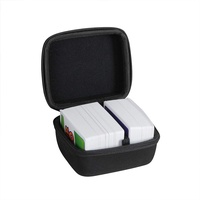 Hermitshell Hartschalen-Reisetasche für Skip BO + UNO Kartenspiel/Skip BO + Phase 10 Kartenspiel, passend für bis zu 300 Karten, Karten nicht im Lieferumfang enthalten (schwarz)