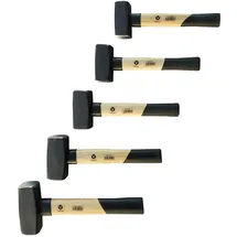 Vago-Tools 5 tlg Set Fäustelhammer 800/1000/1250/1500/2000 g Hammer Fäustel