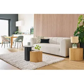 miliboo Elfenbeinfarbener recycelter Teppich mit Langflor 160 x 230 cm Aimee