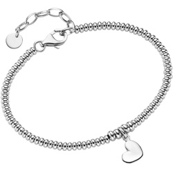Smart Jewel Armband Herz-Anhänger, Silber 925 19 cm Damen 