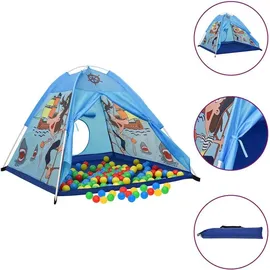 vidaXL Spielzelt für Kinder Blau 120x120x90 cm
