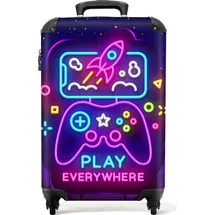 noboringsuitcases 55 cm 4-Rollen Cabin 36 l / 55 cm / lila/neon