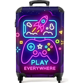 noboringsuitcases 55 cm 4-Rollen Cabin 36 l / 55 cm / lila/neon