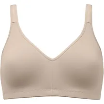 NATURANA Bügelloser BH "Elasticup", Damen, Gr. 100, Cup B/C/D, beige (light beige), Obermaterial: 84% Polyamid, 16% Elasthan, unifarben, Basic, bequem, BHs, vorgeformte Cups, breite Träger, ohne Bügel, bequem, basic