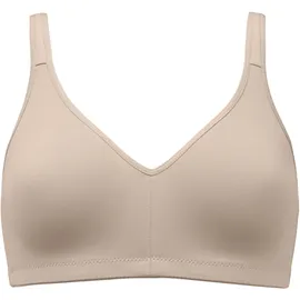NATURANA Bügelloser BH "Elasticup", Damen, Gr. 100, Cup B/C/D, beige (light beige), Obermaterial: 84% Polyamid, 16% Elasthan, unifarben, Basic, bequem, BHs, vorgeformte Cups, breite Träger, ohne Bügel, bequem, basic