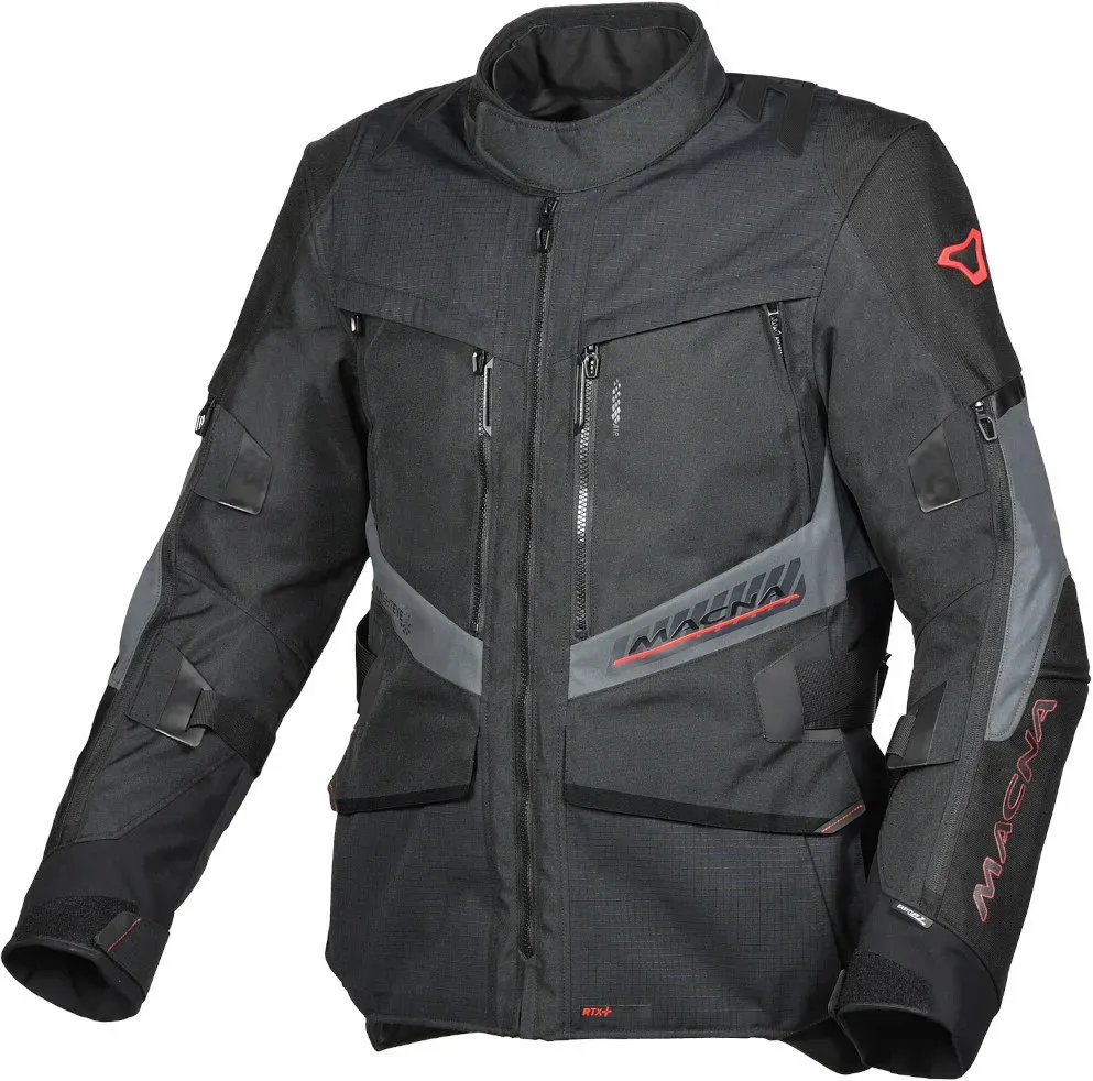 Macna Domane wasserdichte Motorrad Textiljacke, schwarz, Größe M für Männer