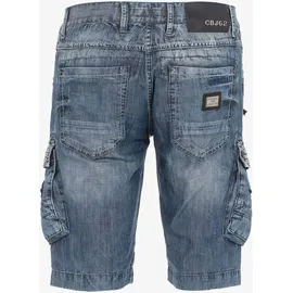 Cipo & Baxx "Bermuda & Short", Herren, Gr. 32, Normalgrößen, blau, 98% Baumwolle, 2% Elasthan, unifarben, regular fit kurz, Jeans, aus Baumwollmix