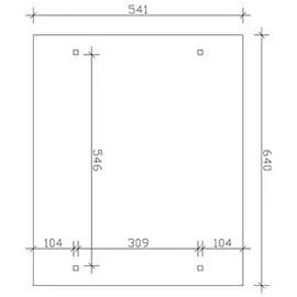 SKANHOLZ Odenwald Flachdach Doppelcarport aus Leimholz 6,40 x 5,41 m unbehandelt