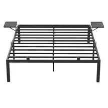 VASAGLE Doppelbett 160 x 200 cm schwarz