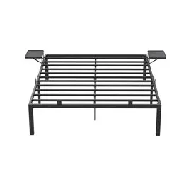 VASAGLE Doppelbett 160 x 200 cm schwarz