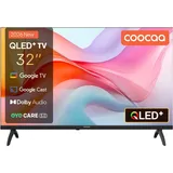 Coocaa 32 Zoll QLED Smart TV (80 cm), Google TV, HDR10, Dolby Audio, Bluetooth 5.1, EyeCare, Google Cast, Triple Tuner DVB-T2/C/S2, CI+, Modell 32CGQG41Z (2026), Energieklasse E