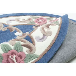 THEKO Ming Handtuftteppich 150 x 150 cm Blau