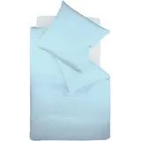 FLEURESSE Bettwäsche »Colours«, in weicher Interlock Jersey Qualität aus 100% Baumwolle, Bett- und Kopfkissenbezug mit Reißverschluss, STANDARD 100 by OEKO-TEX® zertifiziert, blau