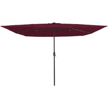 vidaXL Sonnenschirm mit LED-Leuchten 295 x 245 cm Bordeaux