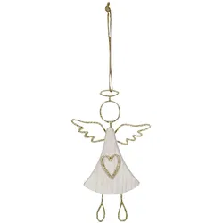 Weihnachtsdeko Holzengel zum Hängen Weiß Hängen 150 mm, 1 Stück