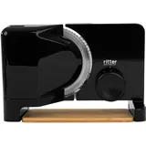 ritter varido 5 Elektrischer Allesschneider & Brotschneidemaschine aus Metall mit ECO-Motor, Made in Germany, Schwarz