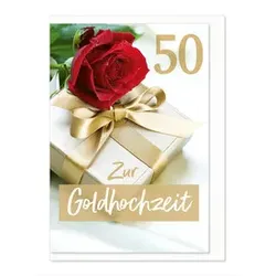 KOMMA3 Goldhochzeitskarte 01-307 Bild Bild
